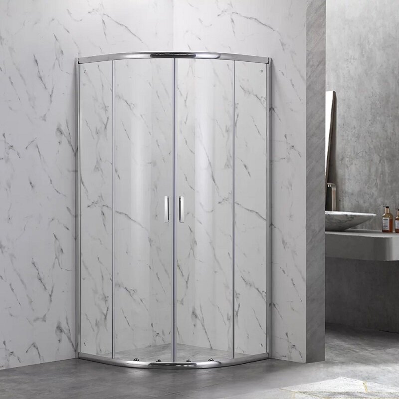 Изображение товара Душевой уголок Veconi Rovigo RV202-80-01-C4 80x80 см прозрачное стекло хром профили