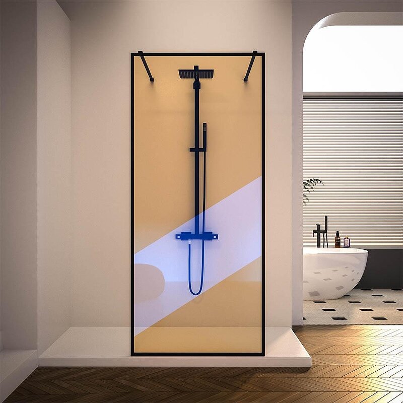 Изображение товара Душевая стенка Veconi Korato KR90BC-110-09-C4 110 см хамелеон профиль черный матовый