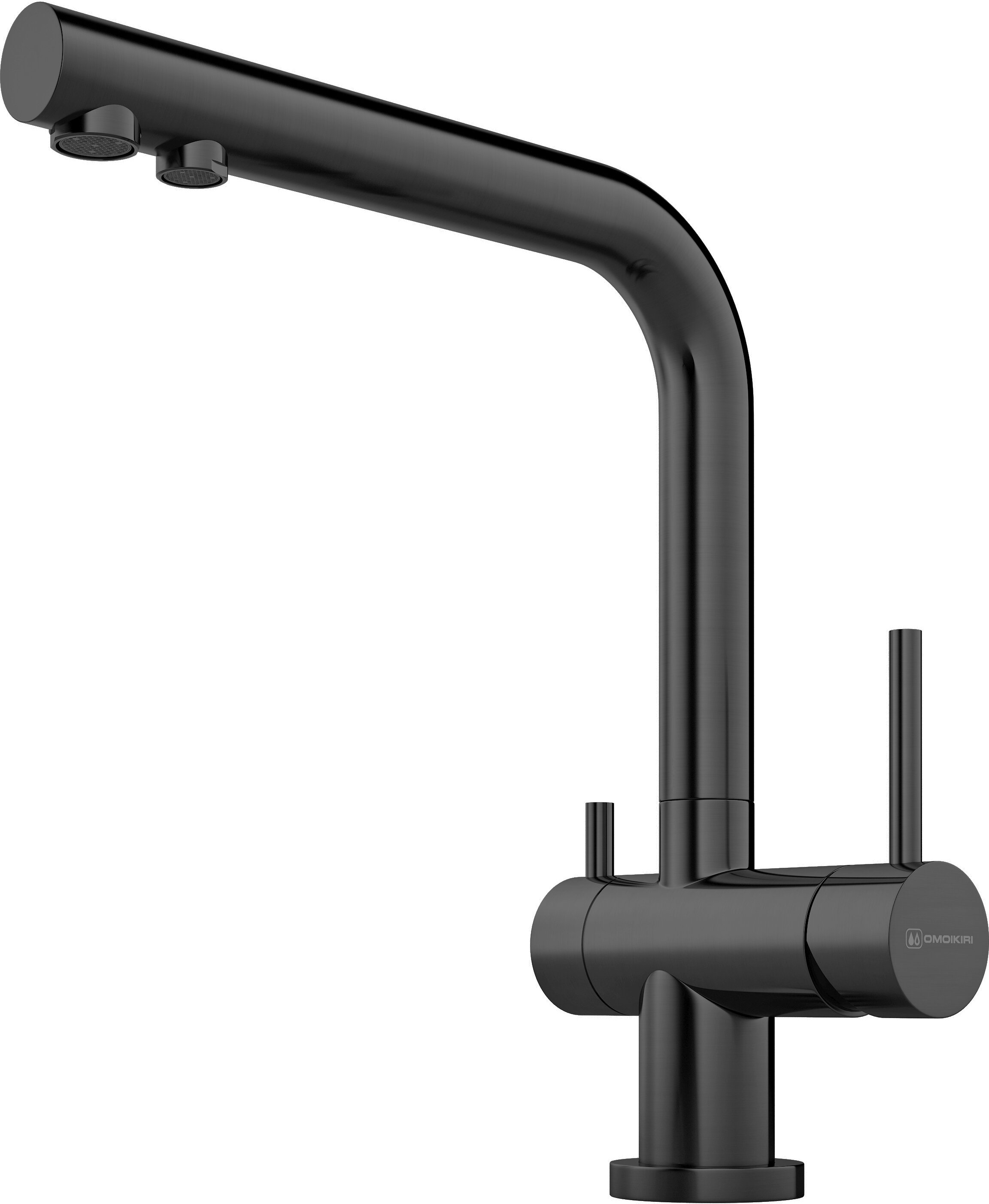 Изображение товара Смеситель Omoikiri Nagano GB 4994284 для кухни под фильтр, графит, 360° поворот