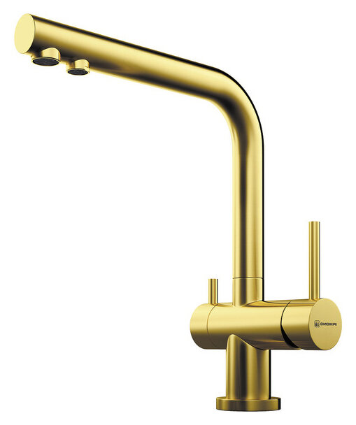 Изображение товара Смеситель Omoikiri Nagano PVD-G для кухни под фильтр золото 360° поворот