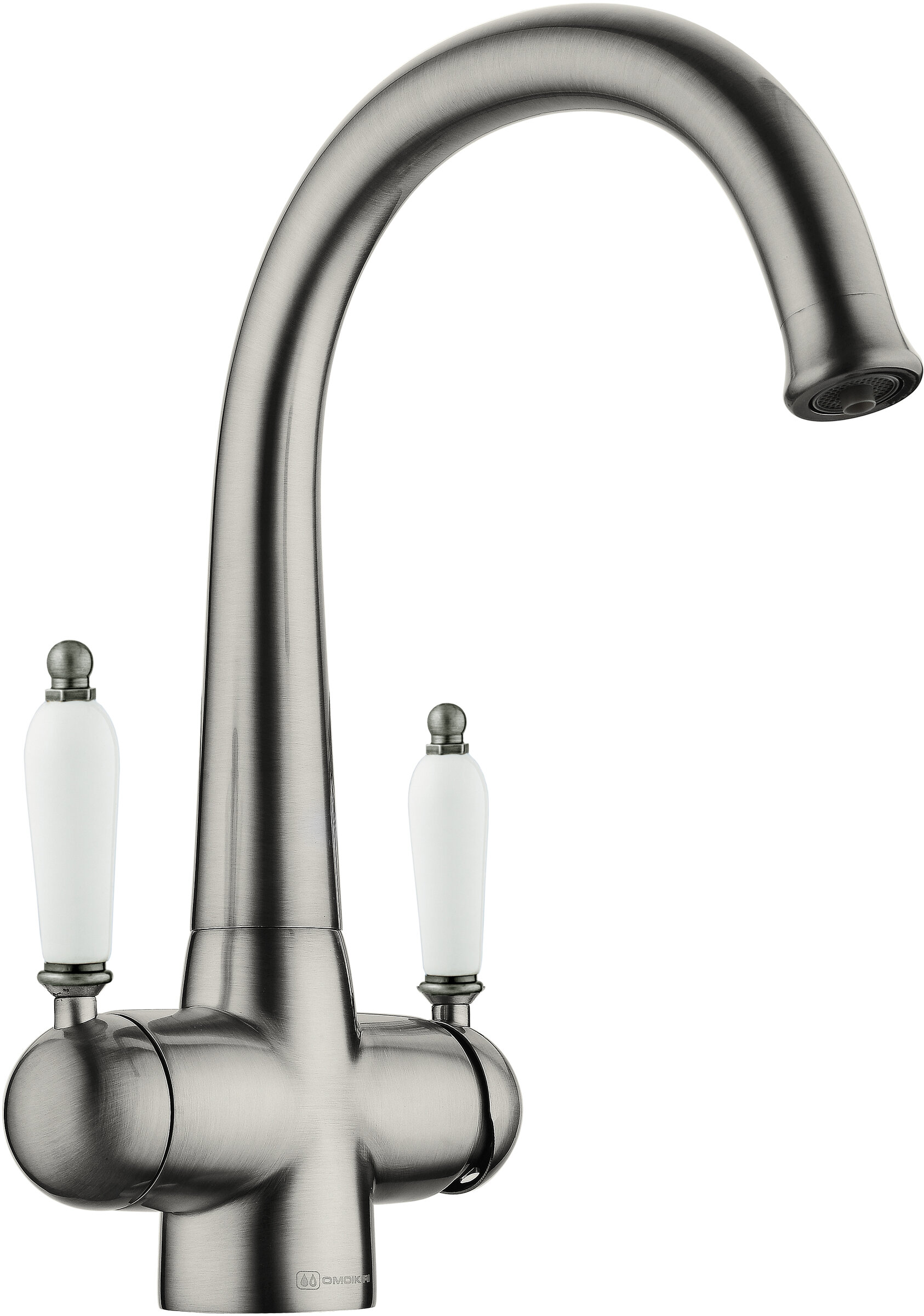 Изображение товара Смеситель для кухни Omoikiri Okinawa 2-SI под фильтр с поворотным изливом японское качество