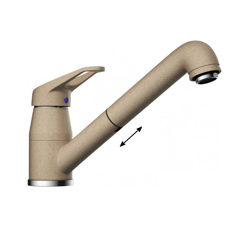 Изображение товара Смеситель Omoikiri Tateyama-S CA 4994174 с выдвижным изливом