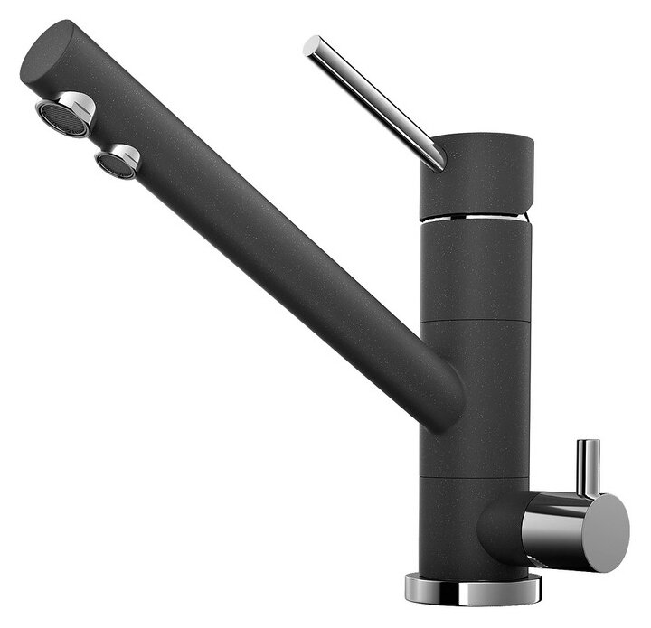 Изображение товара Смеситель Omoikiri Tonami BL 4994058 для кухни под фильтр, черный и хром