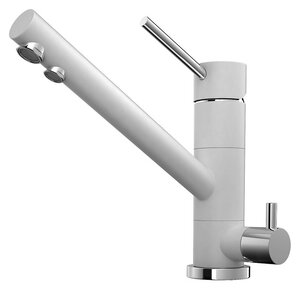 Изображение товара Смеситель Omoikiri Tonami WH 4994061 для кухни под фильтр, белый и хром