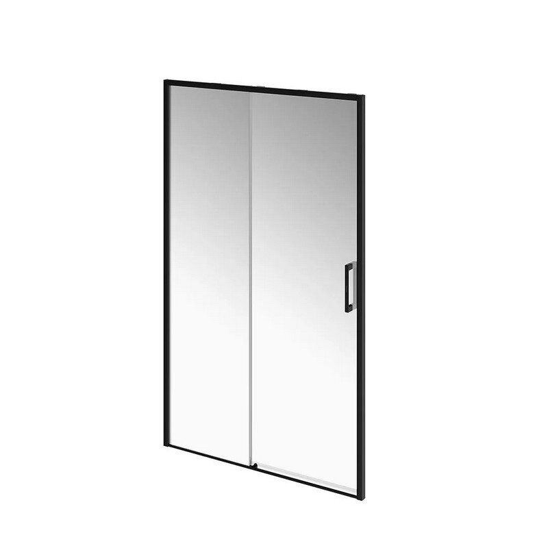 Изображение товара Душевая дверь Kerama Marazzi Lindo/Линдо LN.120.SD.BLK.M, 120 см, стекло прозрачное, профиль черный матовый