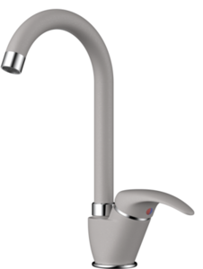 Изображение товара Смеситель Omoikiri Umi-GR латунь Лениградский серый для кухонной мойки