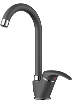 Изображение товара Смеситель для кухни Omoikiri Umi-BL латунь черный поворотный 5 лет гарантии