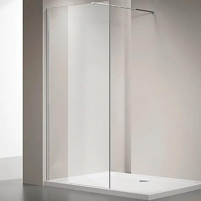 Изображение товара Душевая стенка Veconi Korato KR72-120-01-C8 120 см без дверей хром стекло 8 мм