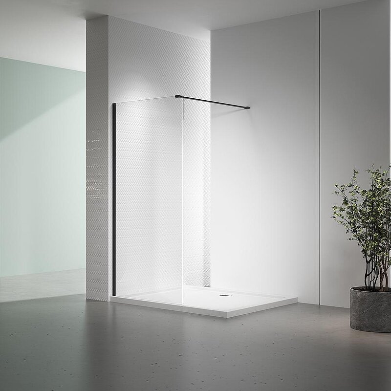 Изображение товара Душевая стенка Veconi Korato KR72B-70-01-C7, 70 см, черный профиль