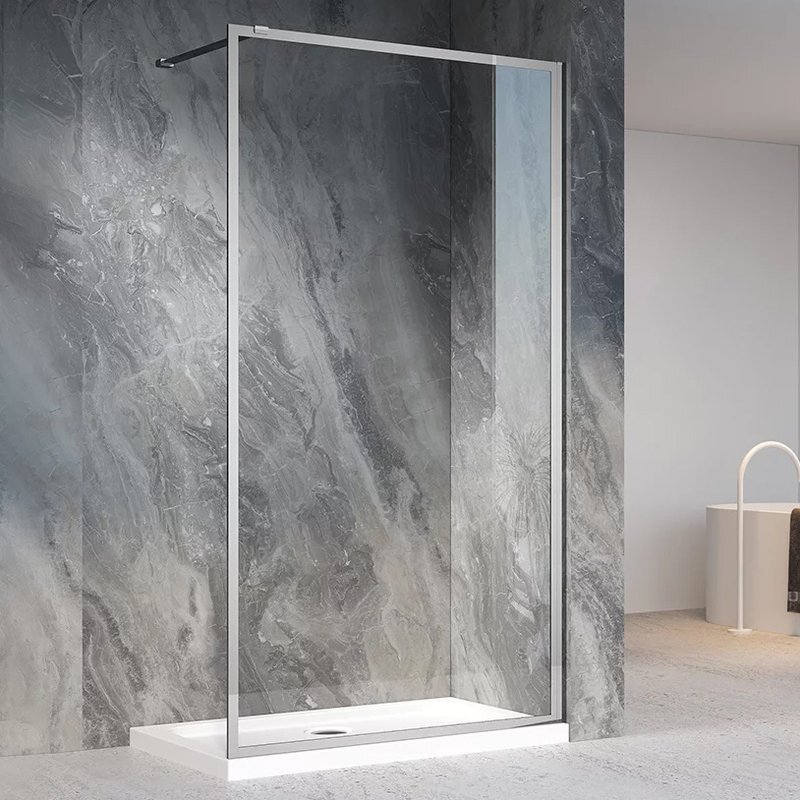 Изображение товара Душевая стенка Veconi Korato KR81-70-01-C8 70 см без дверей стекло Easy Clean хром