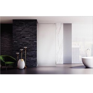 Изображение товара Душевая стенка Veconi Korato KR81FR-100-07-C8, 100 см, свободный вход, Easy Clean, стекло матовое, профиль хром