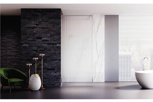 Изображение товара Душевая стенка Veconi Korato KR81F-80-08-C8 80 см без дверей стекло рифленое