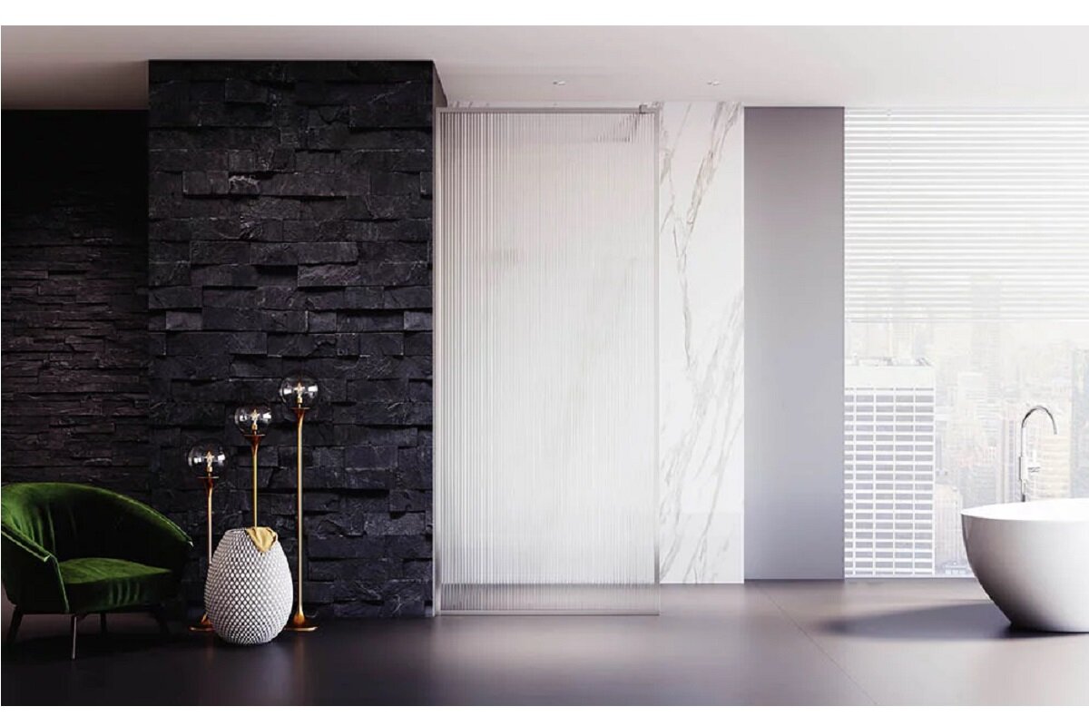 Изображение товара Душевая стенка Veconi Korato KR81F-110-08-C8 110 см без дверей стекло рифленое