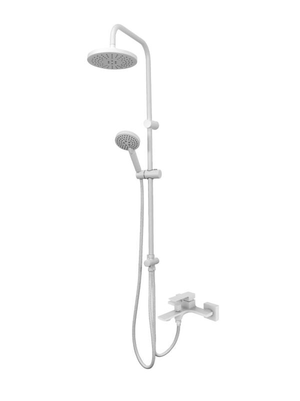 Изображение товара Душевая система Orange Lutz M04-932w белый матовый с фиксированным изливом