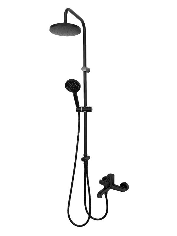 Изображение товара Душевая система Orange Karl с фиксированным изливом черный матовый 2 и 3 режима