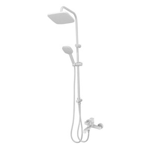 Изображение товара Душевая система Orange Karl M05-934w с фиксированным изливом и тропическим душем белый матовый
