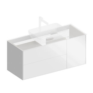 Изображение товара Тумба под раковину Kerama Marazzi Plaza Modern/Плаза Модерн PLB.M.120.3.WHT.V, 120 см, подвесная, цвет белый