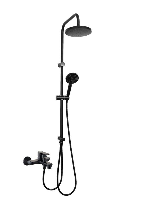 Изображение товара Душевая система Orange Aristo M19-932b черный матовый с верхним и ручным душем