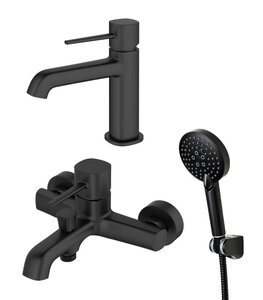 Изображение товара Комплект смесителей Orange Karl M05-311b, черный матовый