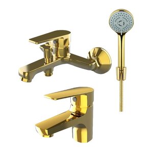 Изображение товара Комплект смесителей Orange Loop M26-311gd, золото глянцевое