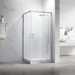 Изображение товара Душевой уголок Veconi Rovigo RV27CH 100x100 прозрачное стекло хром профиль