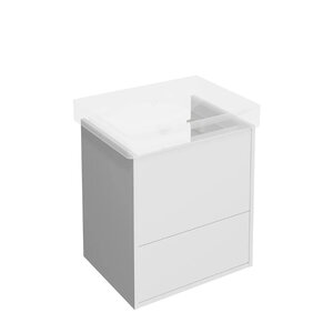 Изображение товара Тумба под раковину Kerama Marazzi PRO.55.2.WHT.M, 55 см, подвесная, цвет белая матовая