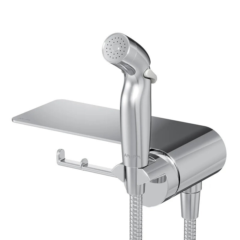 Изображение товара Гигиенический душ Am.Pm Func, F0H8F900-old, со смесителем, хром (выставочный образец, отсутсвует упаковка, версия 2024)