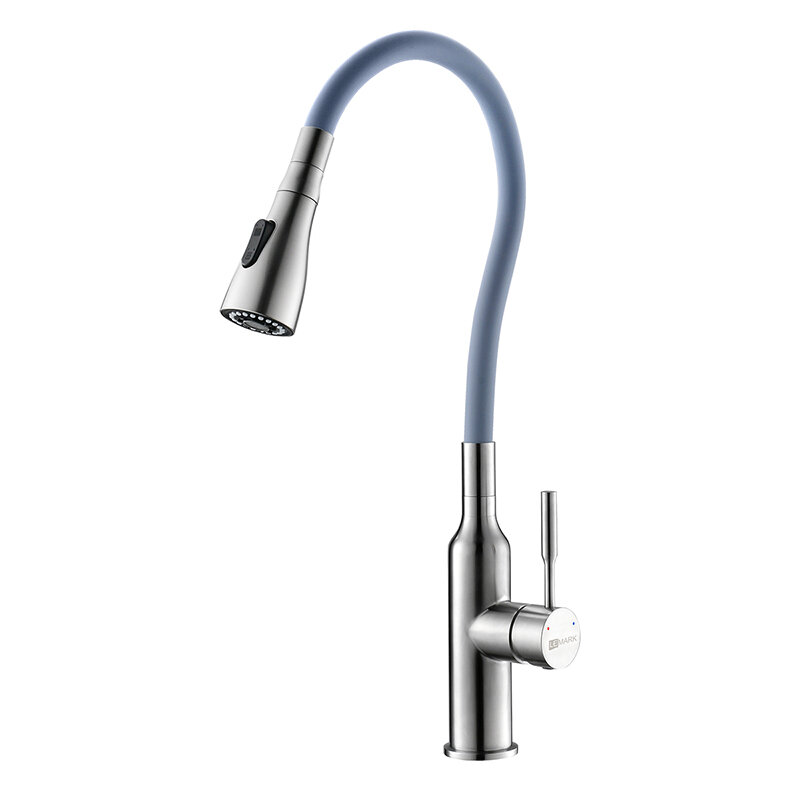 Изображение товара Кухонный смеситель Lemark Expert LM5082S-Gray с гибким изливом и однорычажным управлением Изображение товара Кухонный смеситель Lemark Expert LM5082S-Gray с гибким изливом и однорычажным управлением