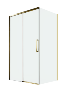 Изображение товара Душевой уголок Veconi Premium Trento PTC40-SP-140100-G-01-C4, 140 x 100 см, стекло прозрачное, профиль золото брашированное