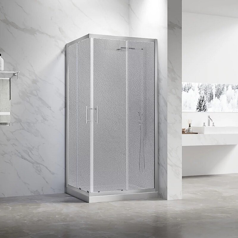 Изображение товара Душевой уголок Veconi Rovigo 100x80см с раздвижными дверями и стеклом pear