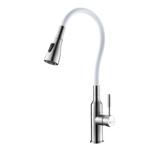 Изображение товара Смеситель Lemark Expert LM5082S-White для кухни с гибким изливом, хром/белый Изображение товара Смеситель Lemark Expert LM5082S-White для кухни с гибким изливом, хром/белый