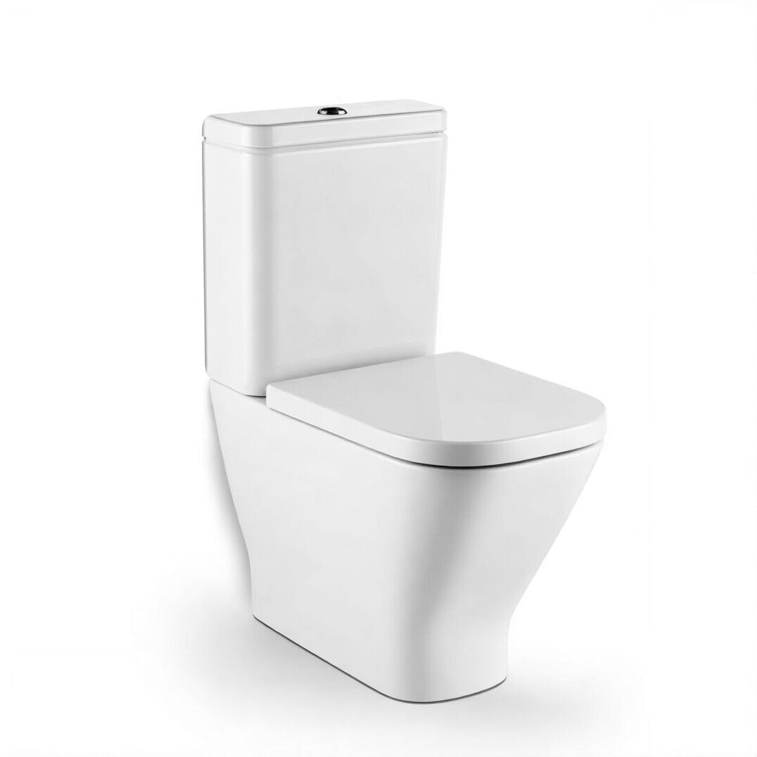 Изображение товара Унитаз Roca Gap Clean Rim 341730000 с безободковой чашей и каскадным сливом Изображение товара Унитаз Roca Gap Clean Rim 341730000 с безободковой чашей и каскадным сливом