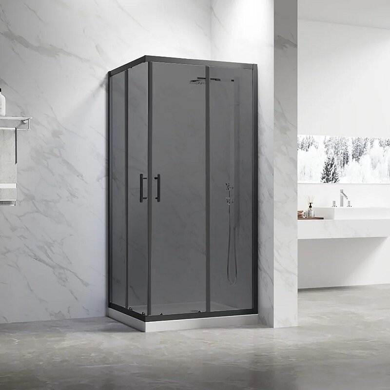 Изображение товара Душевой уголок Veconi Rovigo RV27B 100x90 см раздвижной с тонированным стеклом