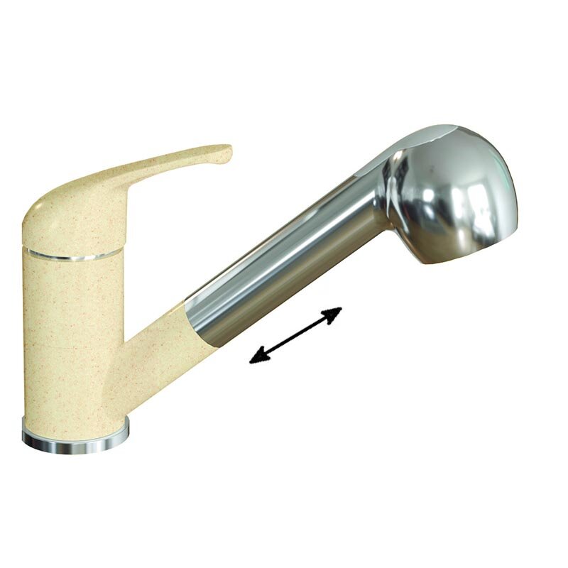 Изображение товара Смеситель для кухонной мойки Dr. Gans Соната 319.04L.1223.402 бежевый поворотный выдвижной излив