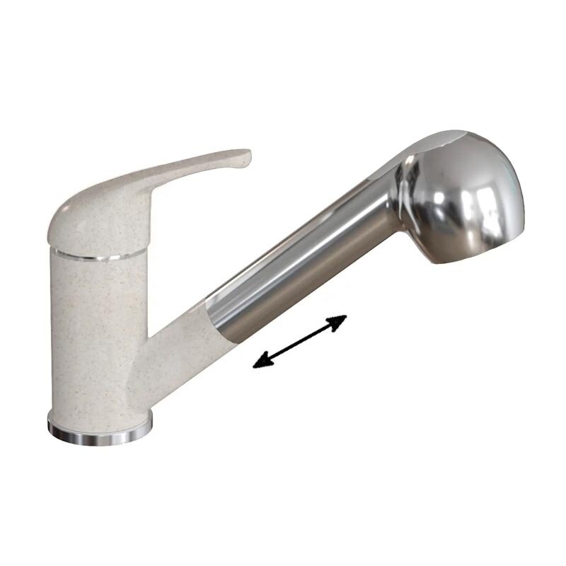 Изображение товара Смеситель для кухни Dr Gans Соната серый однорычажный поворотный излив латунь