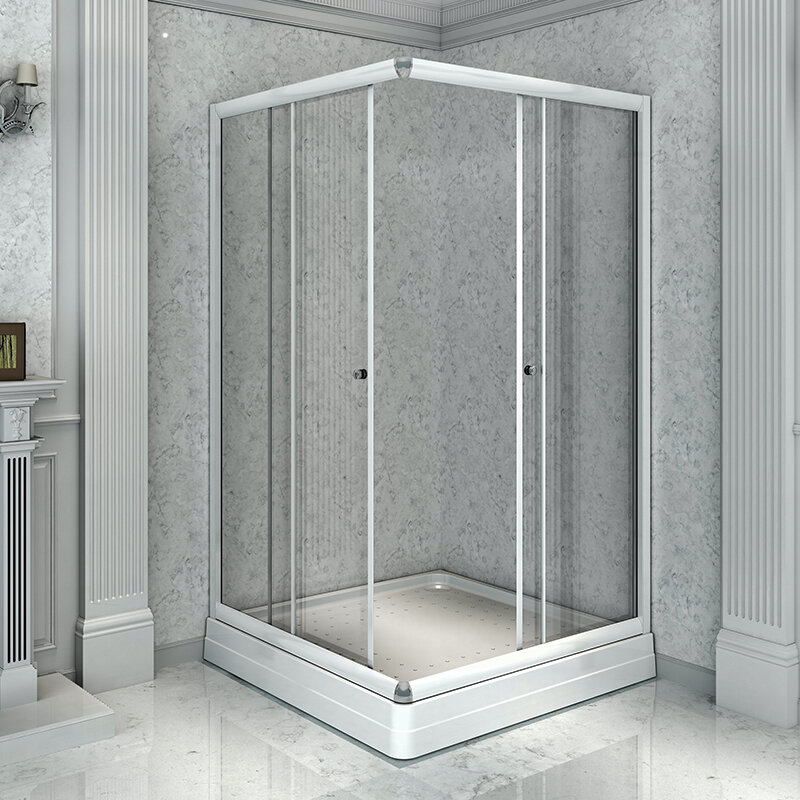 Изображение товара Душевой уголок Радомир 110 110x110 см квадратный с низким поддоном и раздвижными дверями