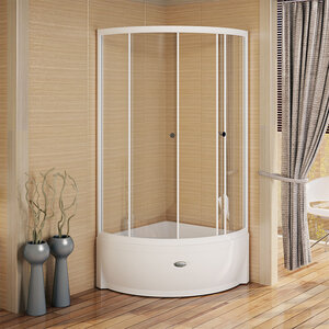 Изображение товара Душевой уголок Радомир Соул 1 90, 92 х 92 х 225 см, стекло прозрачное/матовое