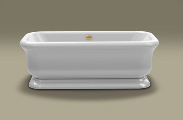 Изображение товара Акриловая ванна Knief Retro 180х85 см с золотым сливом отдельностоящая