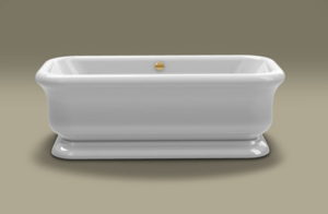 Изображение товара Ванна акриловая Knief Retro 0100-090-14oro 180 х 85 см с акриловым плинтусом, слив в цвете золото