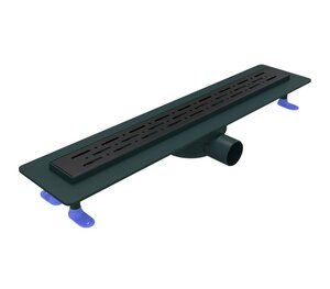 Изображение товара Дренажный канал Corpa Nera Grossi CN90340 60 см черный матовый для ванных комнат