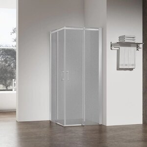 Изображение товара Душевой уголок Veconi Rovigo RV50CH-L-11080-02-C8, 110 x 80 см, левый, стекло pear, профиль хром