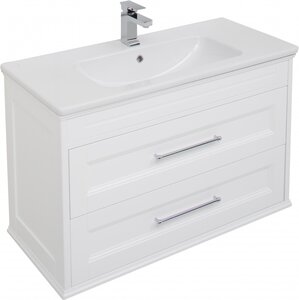 Изображение товара Тумба под раковину Aquanet Бостон М, 100 см, белая матовая, 00209678