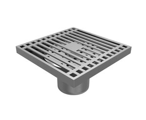 Изображение товара Душевой трап Corpa Nera Grossi CN90322 10x10 см нержавеющая сталь хром