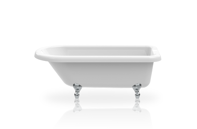 Изображение товара Ванна акриловая Knief ROLL TOP 0100-065-02 152,5 х 72 х 55 см на хромированных ножках