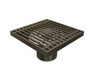 Изображение товара Душевой трап Corpa Nera Grossi CN90323 10x10 см бронза матовая нержавеющая сталь