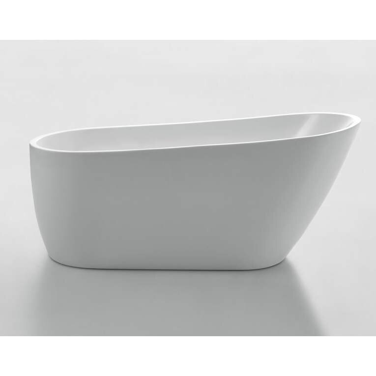 Изображение товара Ванна акриловая BelBagno 170x75 см, овальная, отдельностоящая, белая, модель BB62-1700-W0
