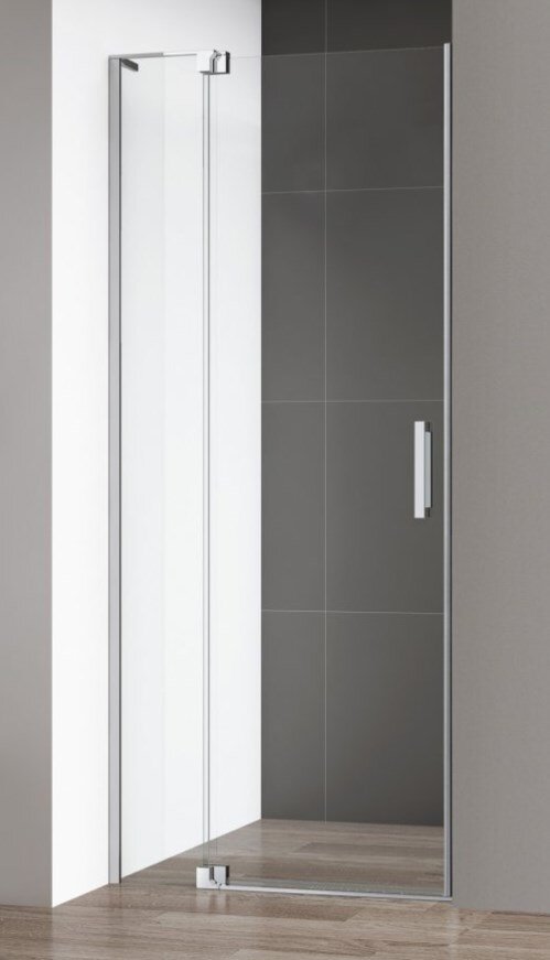 Изображение товара Душевая дверь Cezares Slider-B1 90/100-C-Cr распашная из закаленного стекла Италия