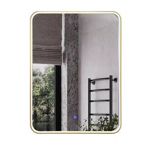 Изображение товара Зеркало Comforty Сириус 00-00020471 (00-0014192CF), 60 см, LED-подсветка, сенсор, рама золото матовое