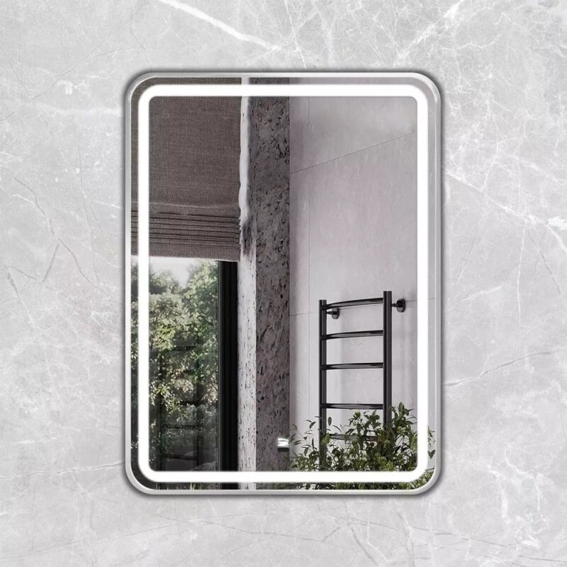 Изображение товара Зеркало Comfortу Ситара с LED-подсветкой 60 см, бесконтактный сенсор, матовая рама