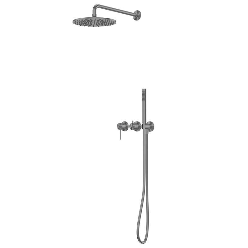 Изображение товара Душевая система Abber Wasser Kreis 316 AF8118BGG с брашированным оружейным сталью, скрытого монтажа